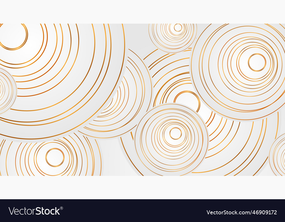 Grey and golden circles abstract luxury geometric