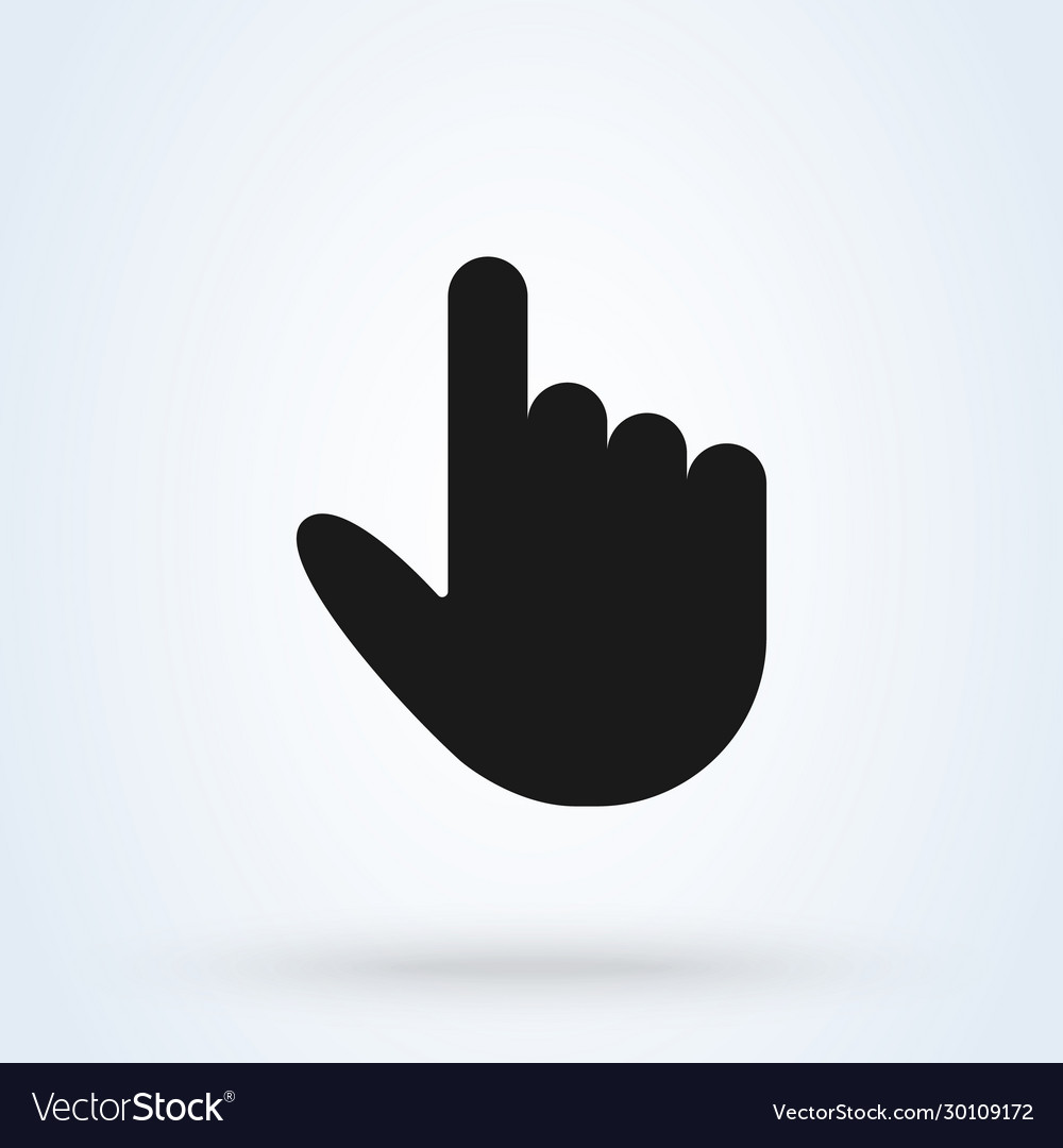 Hand touch click simple modern icon design