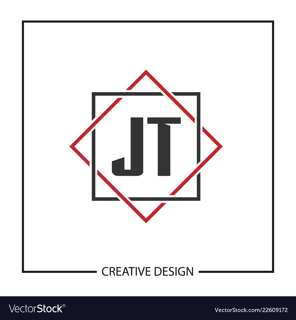 Initial jt letter logo template design Royalty Free Vector