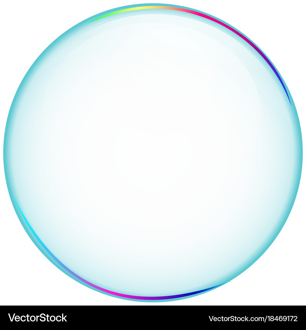 Iridescent Soap Bubble Royalty Free Vector Image