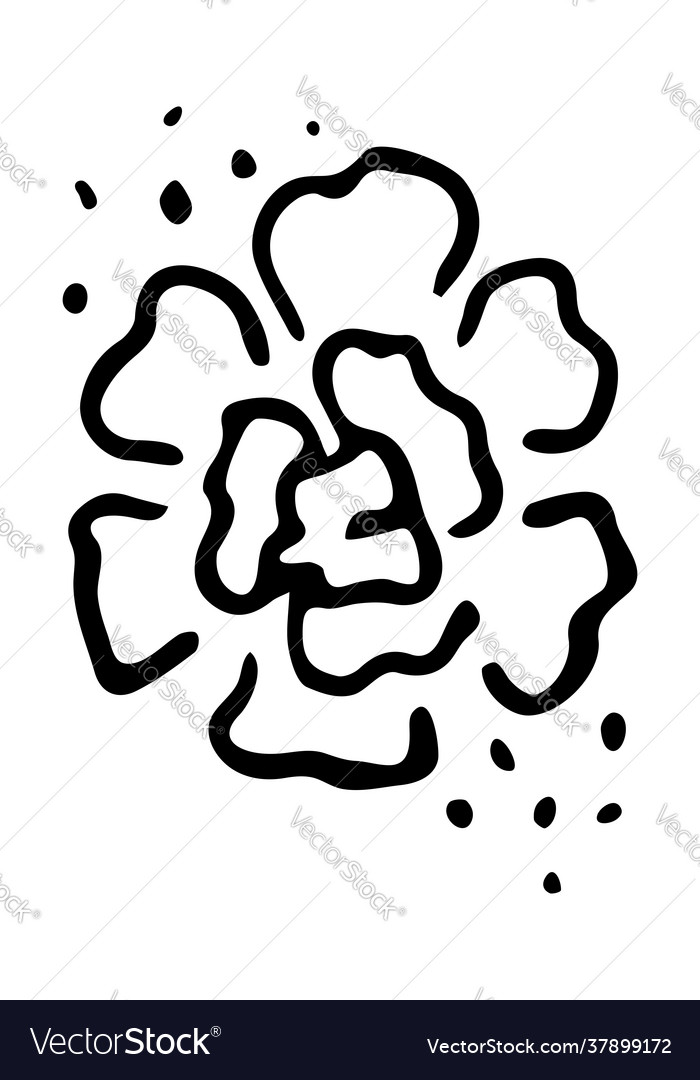 Isolated element with flower vector image Isolated element with flower