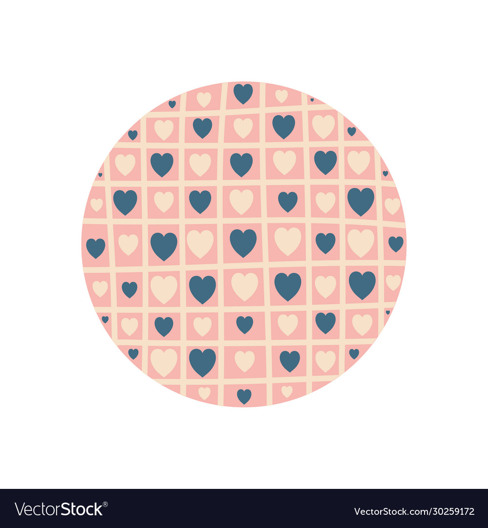 Isolated hearts and squares flat block style icon