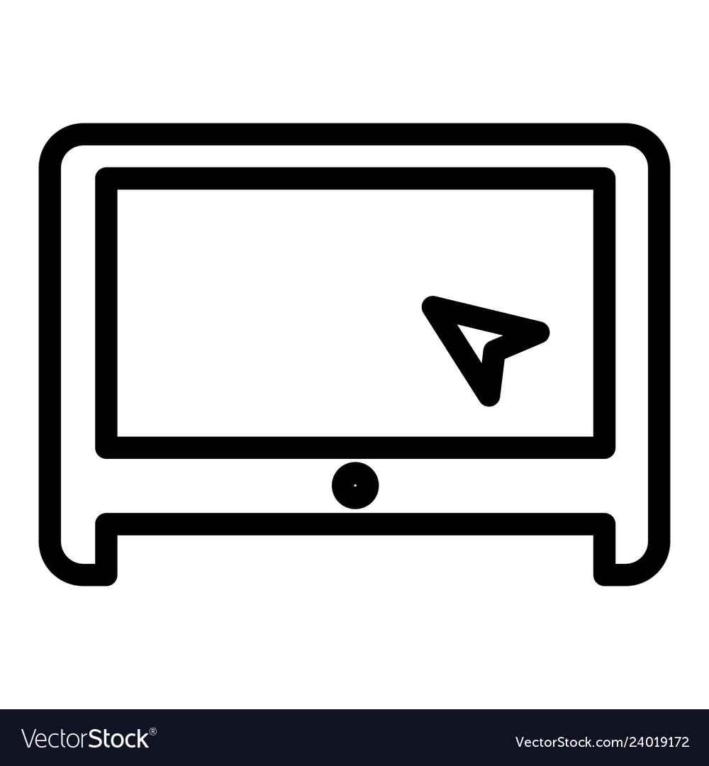 Laptop with cursor line icon screen