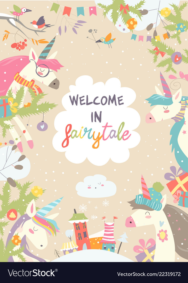 Magical Winter Unicorns & Festive Decor