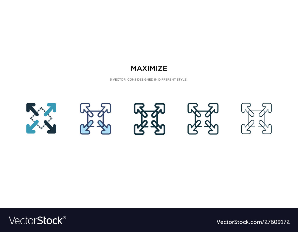 Maximize icon in different style two colored