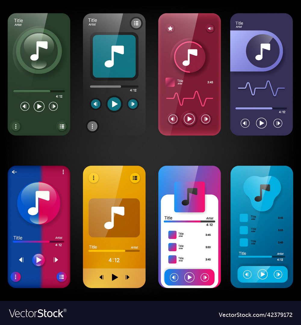 Mobile music player user interface collection pack
