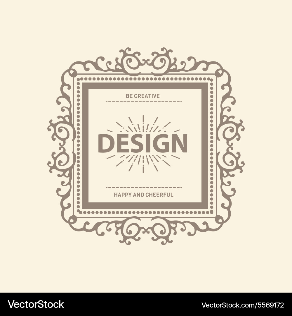 Monogram luxury logo template Royalty Free Vector Image
