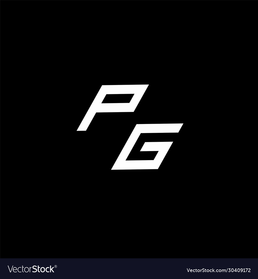 Pg logo monogram with up to down style modern