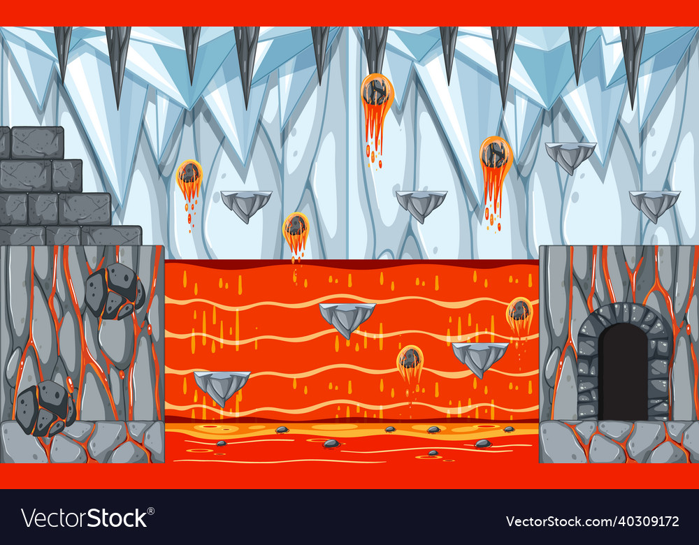 Platformer game template with ice cave