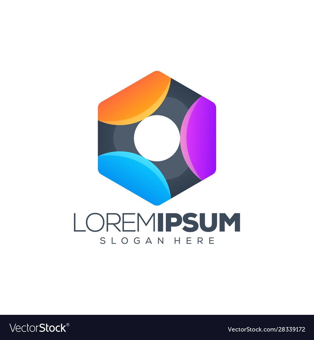 Polygon logo design Royalty Free Vector Image - VectorStock