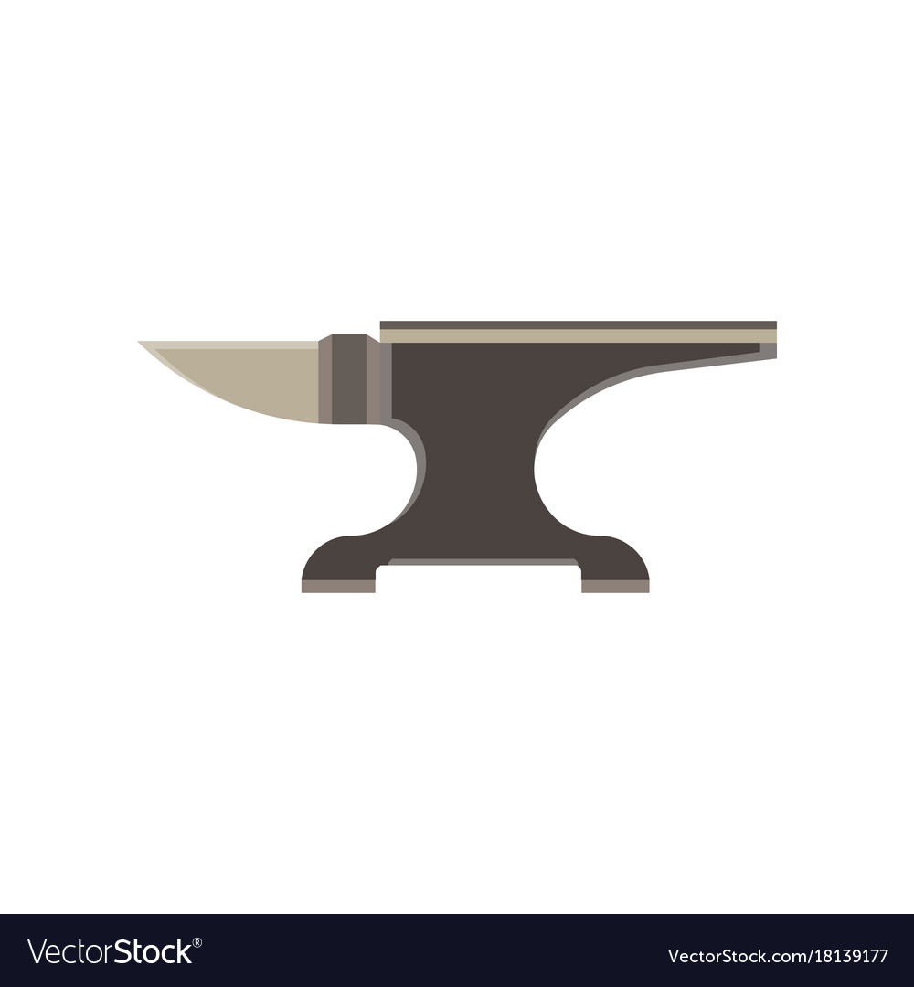 Anvil blacksmith icon vintage hammer isolated