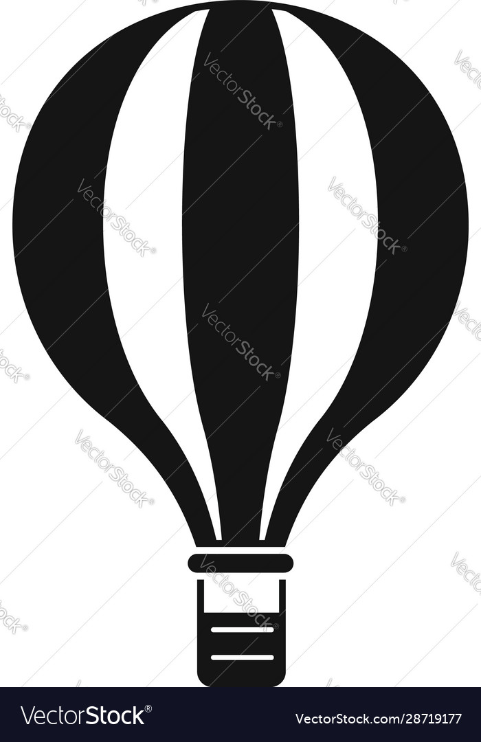 Carnival air balloon icon simple style Royalty Free Vector