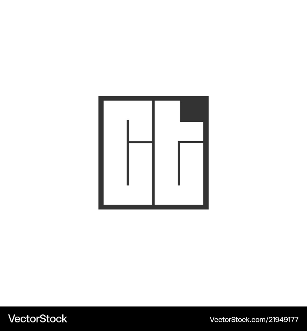 CT Initial Logo Template Royalty Free Vector Image