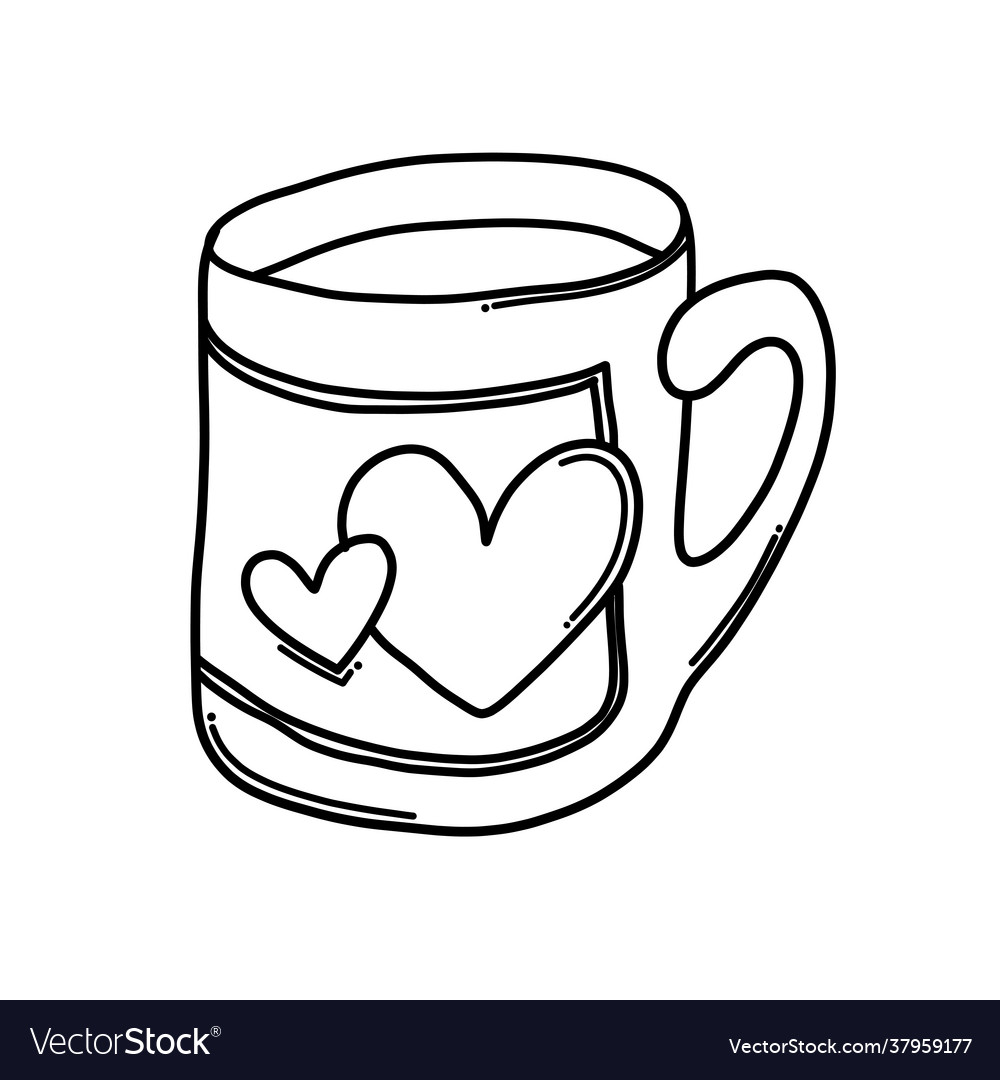 Cup coffee doodle icon drawing sketch hand