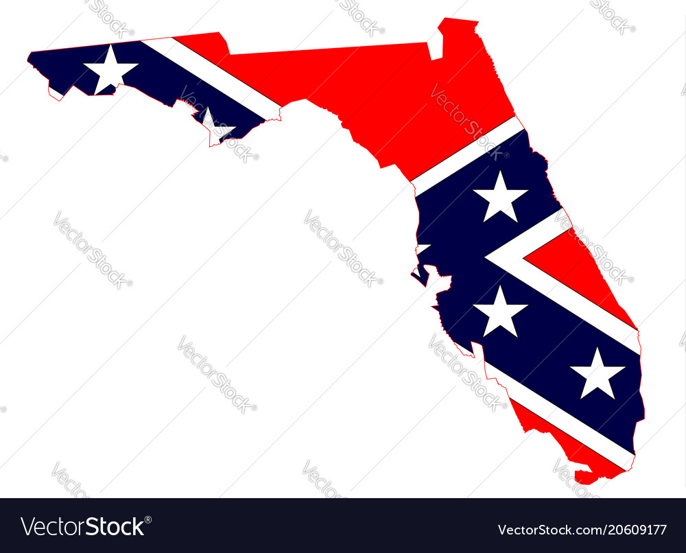 florida map and confederate