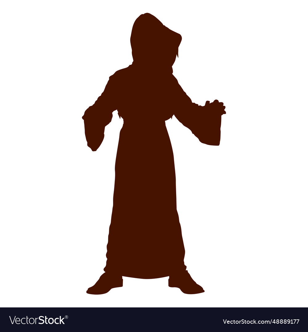 Human costume silhouette Royalty Free Vector Image