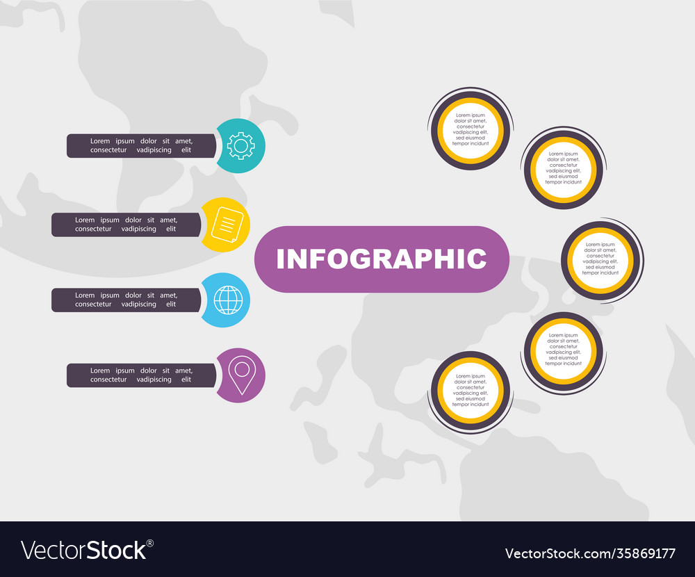 Infographic timeline workflow or process map
