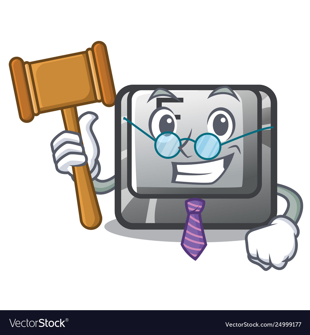 Judge button f on a keyboard cartoon
