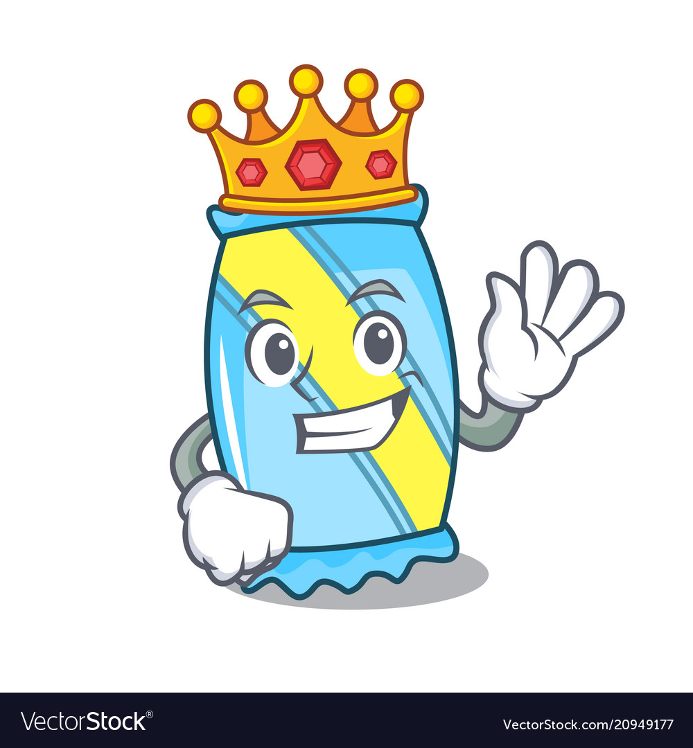 King candy mascot cartoon style Royalty Free Vector Image