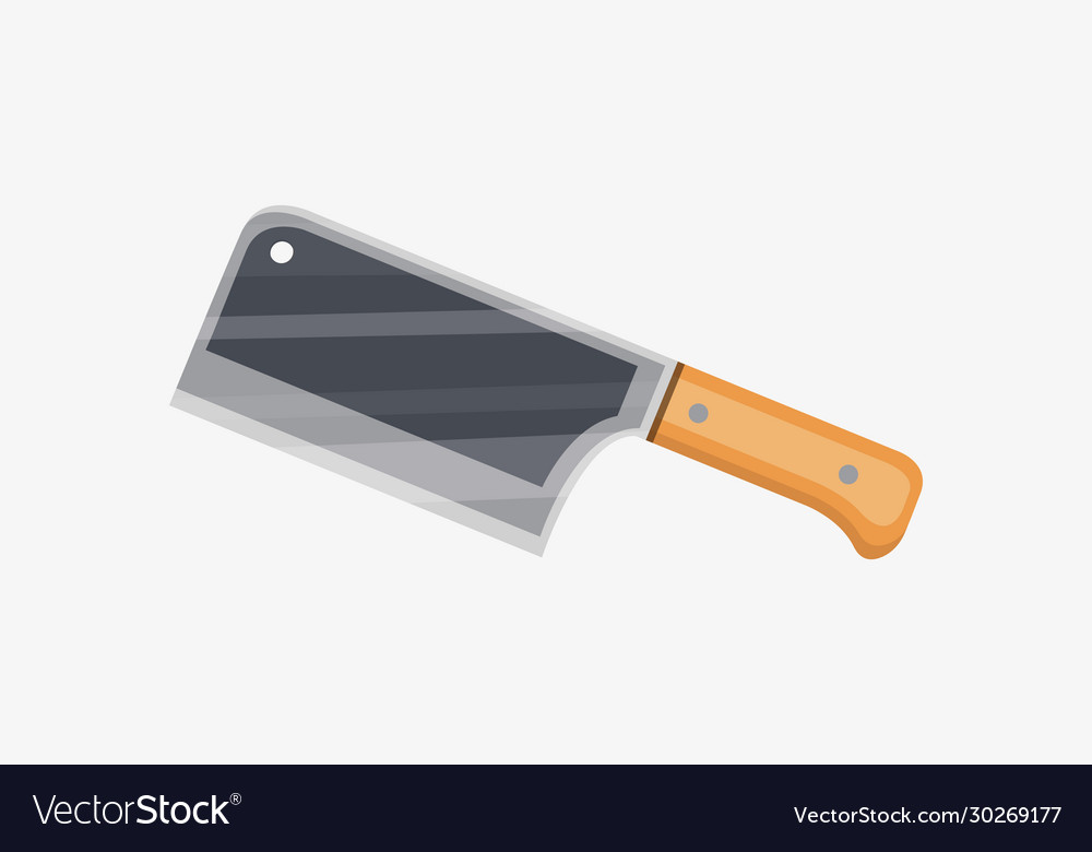 Kitchen ax in cartoon flat style isolated