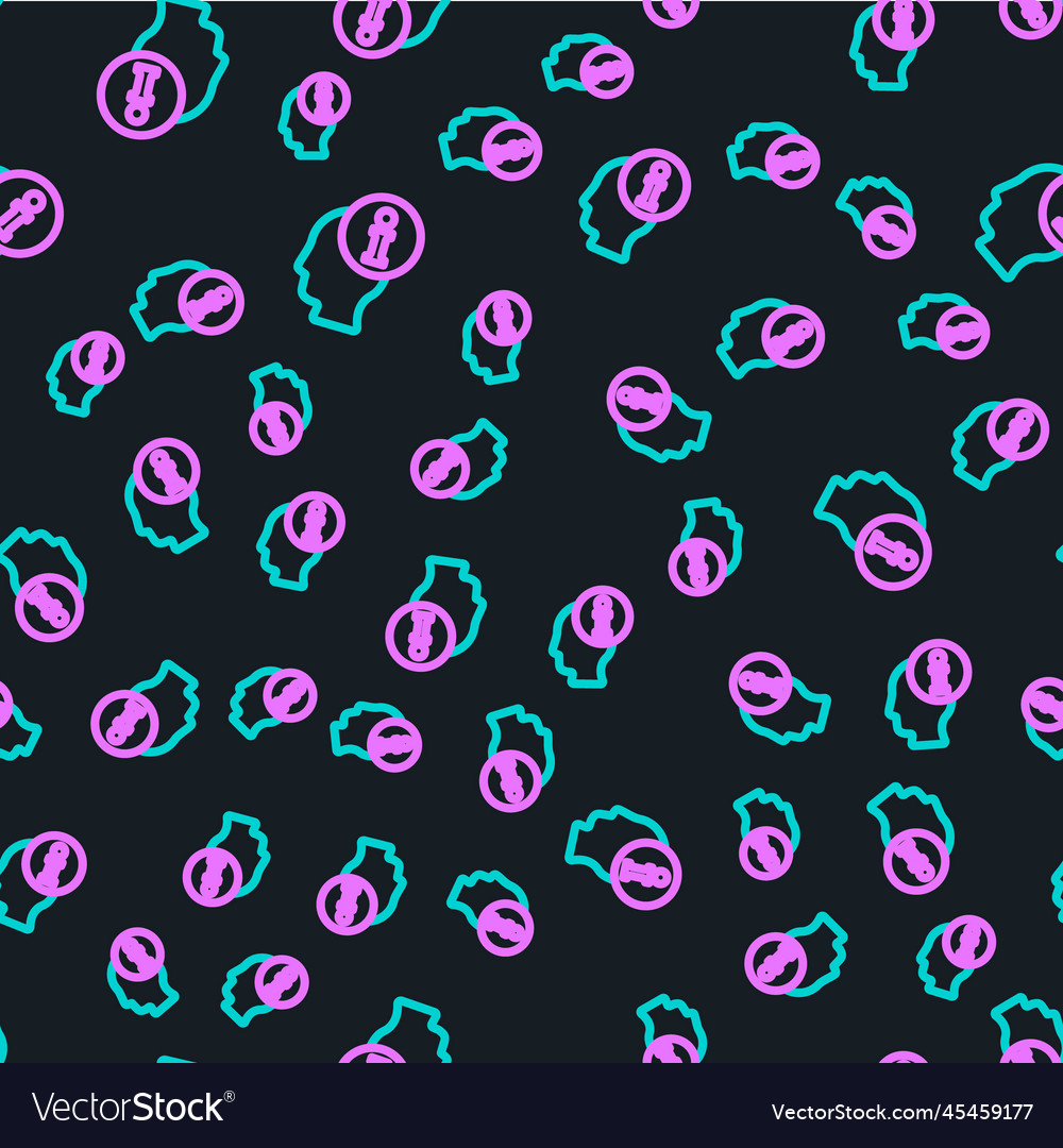 Line information icon isolated seamless pattern