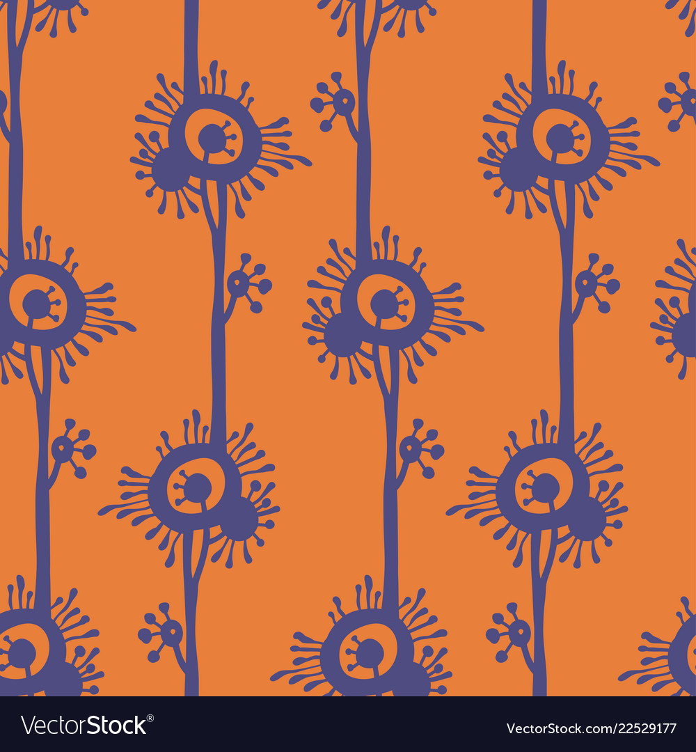 Seamless pattern with the image of abstract plants vector image Seamless pattern with the image of abstract plants
