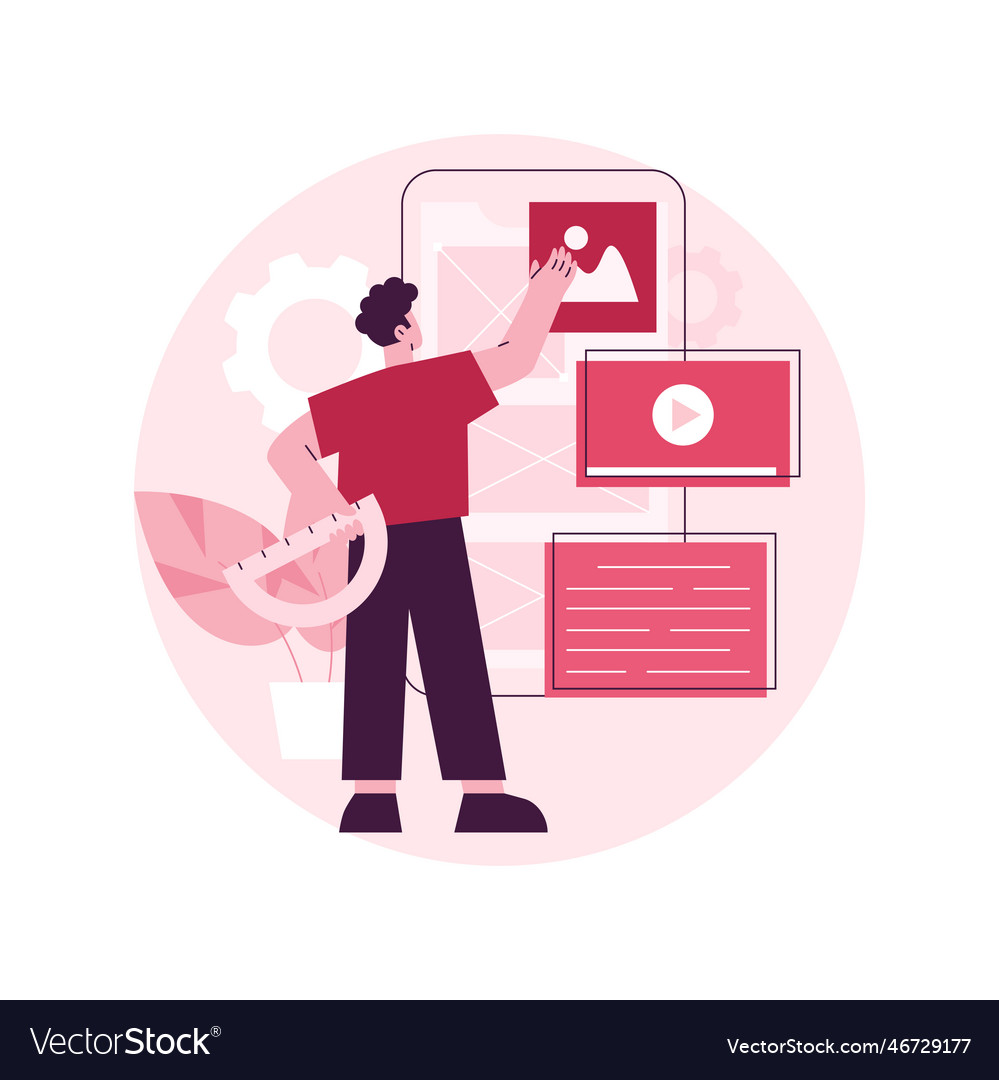 Ui and ux design abstract concept vector image Ui and ux design abstract concept