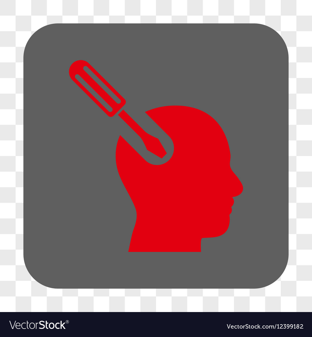Brain tool rounded square button