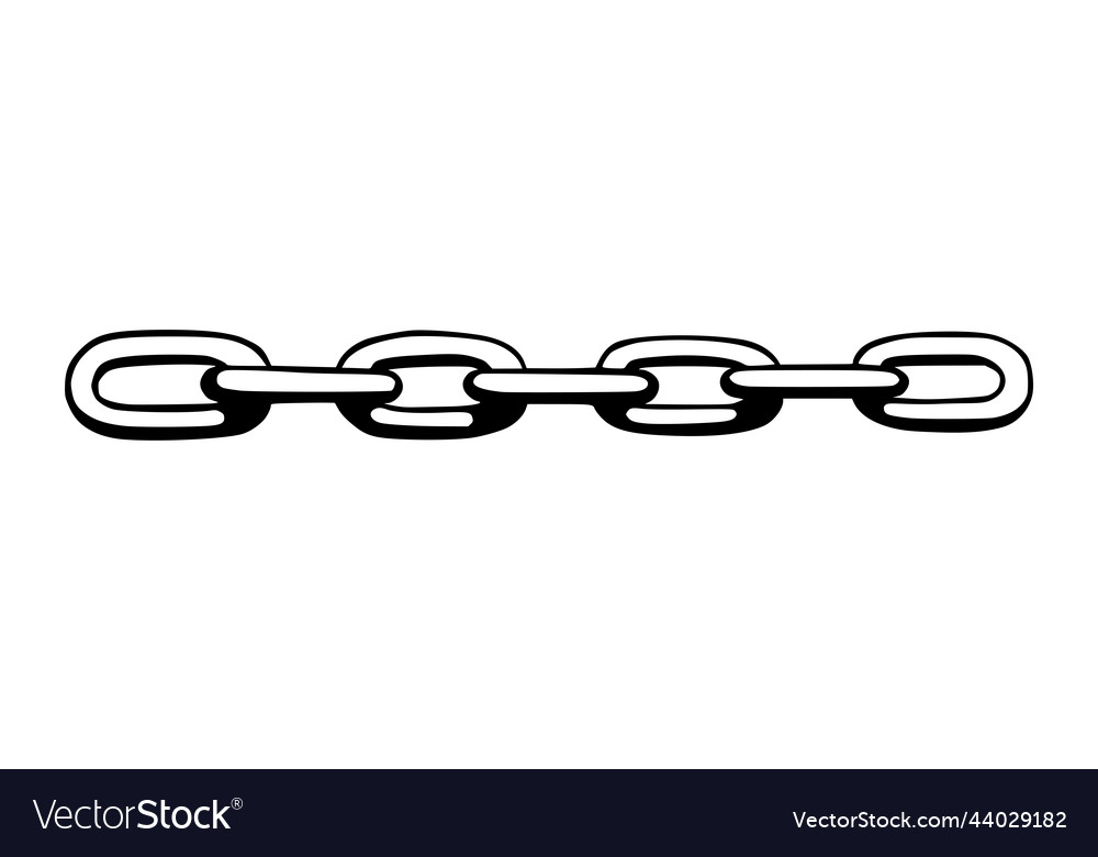Chain as symbol of unity and cooperation sketch