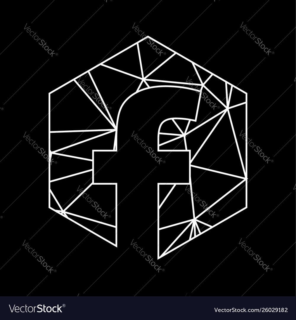 F geometric triangle blockchain font Vector Image F geometric triangle blockchain font
