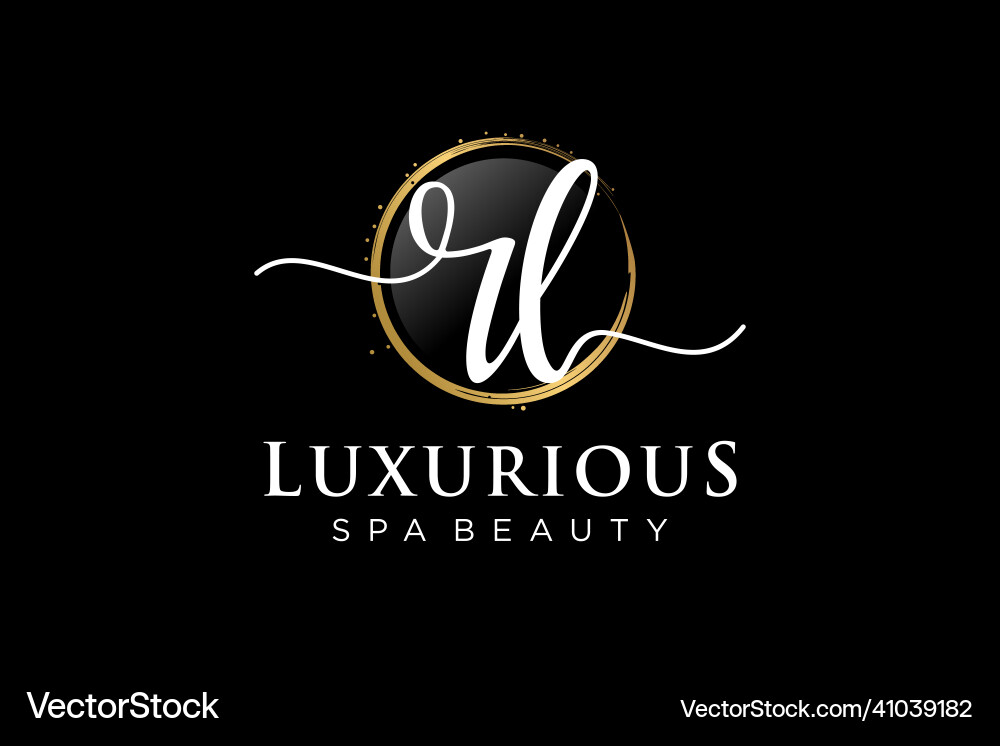 Initial rl feminine logo usable Royalty Free Vector Image