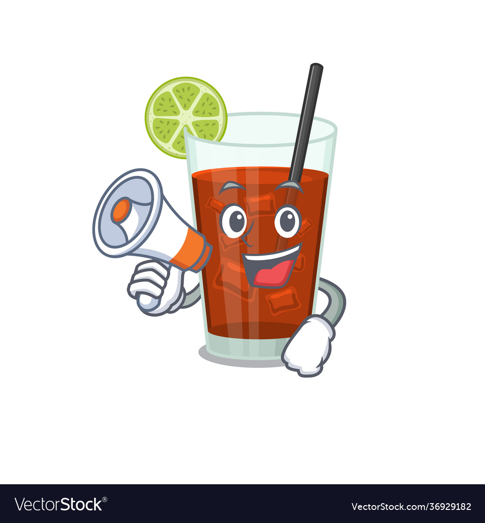 Mascot design cuba libre cocktail announcing