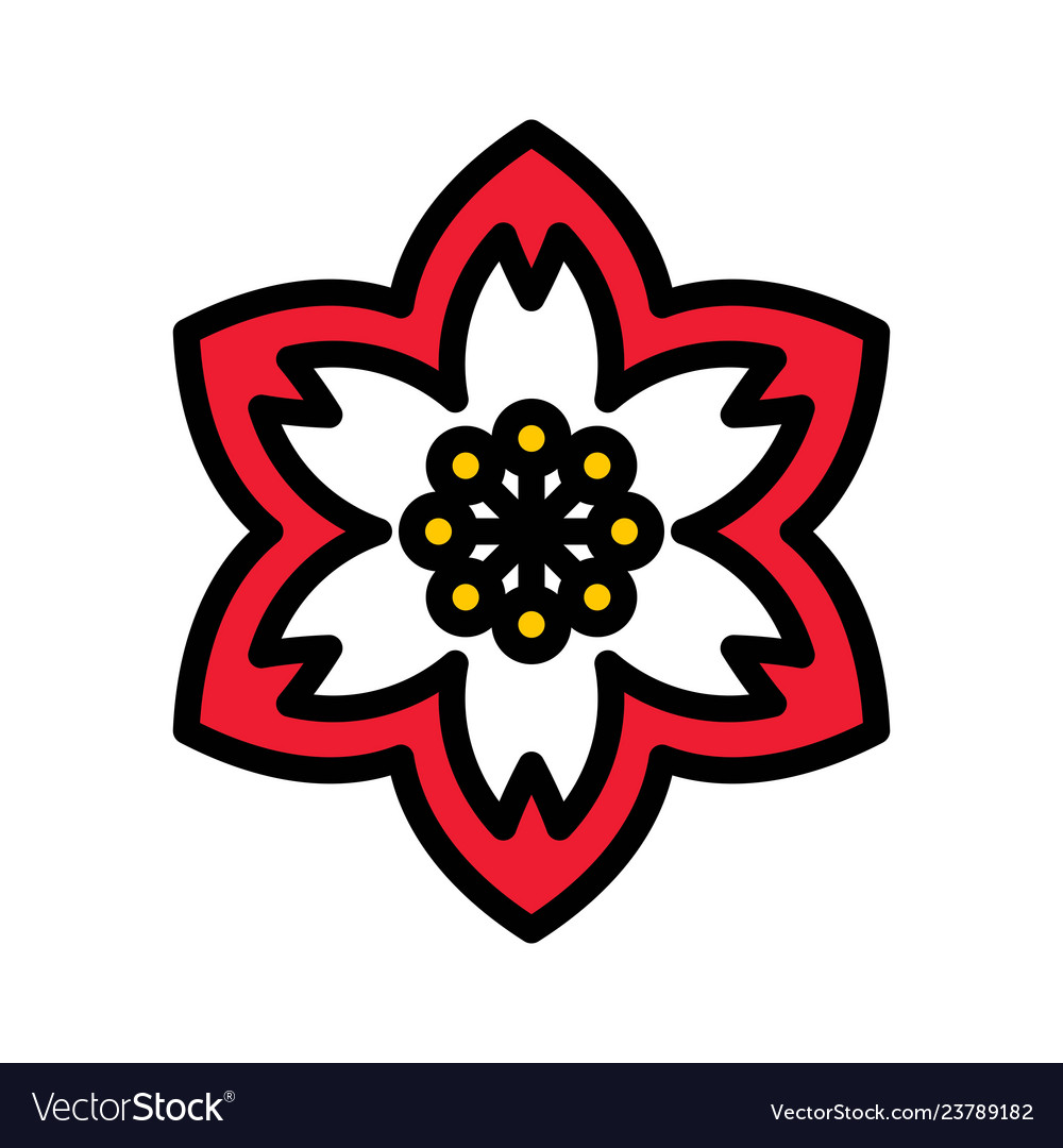 Plum blossom chinese lunar new year filled icon