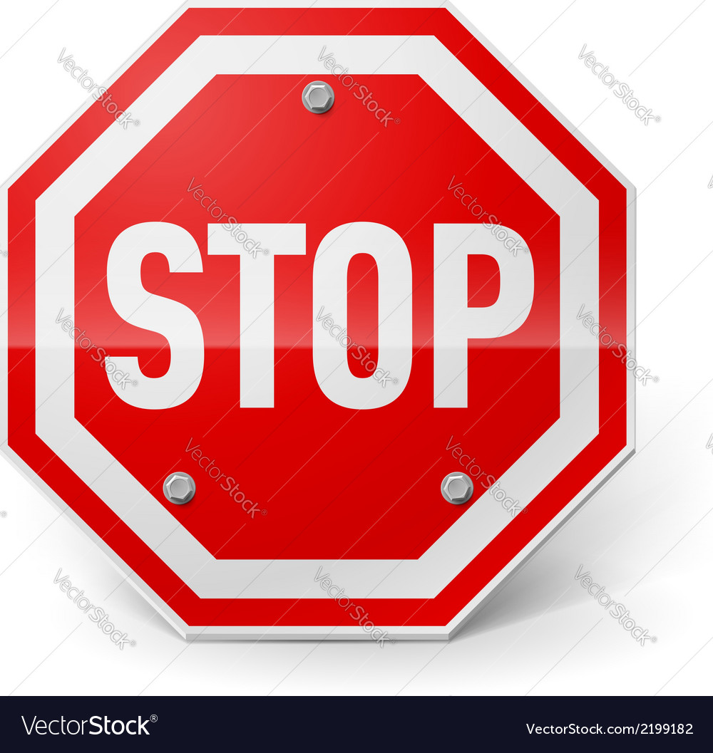 Red Stop Sign Isolated