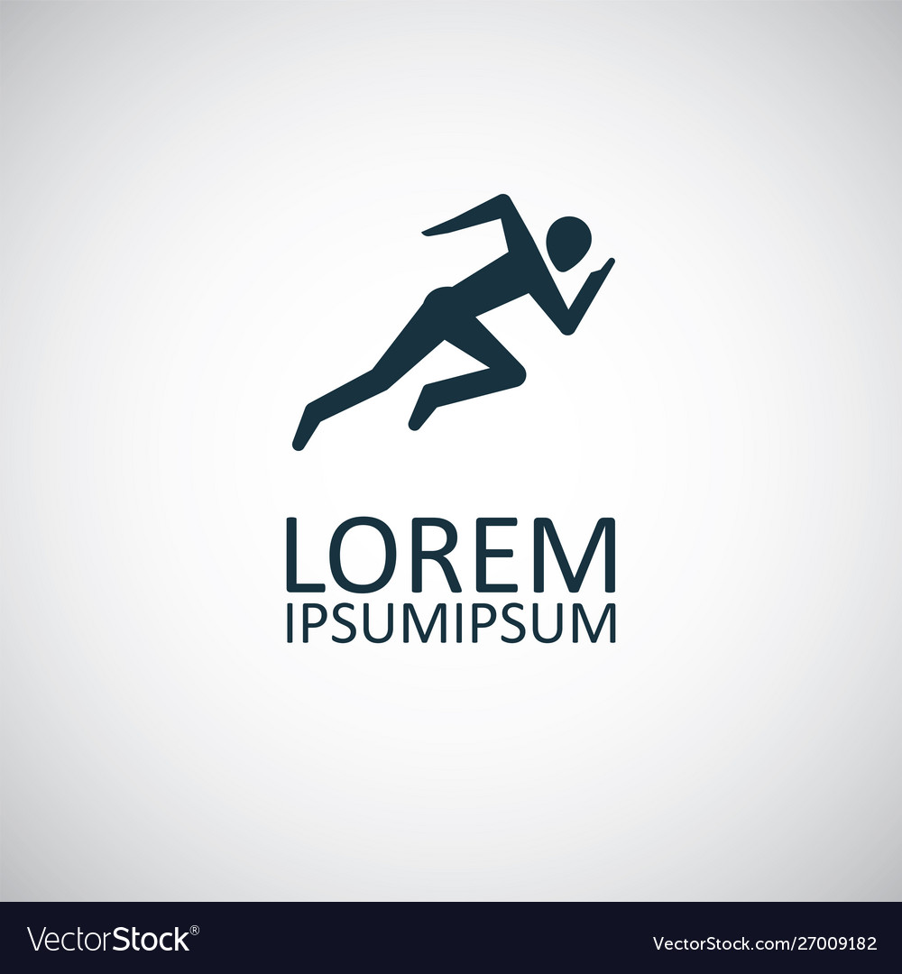 Runner icon simple flat element concept design