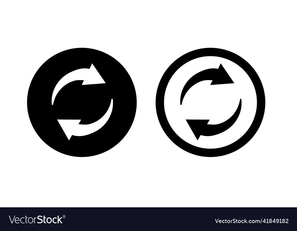 Synchronization and refreshment recycle mark icon