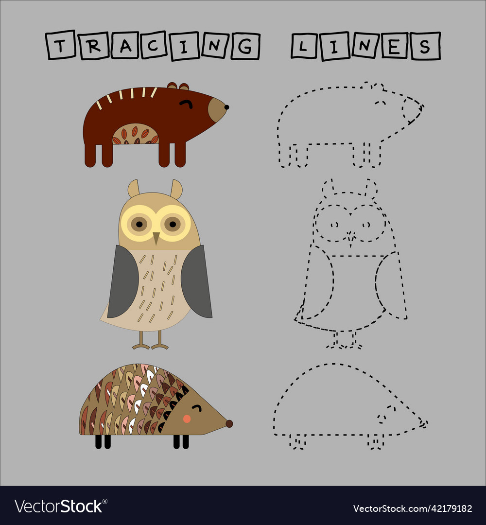 Tracing lines vector image Tracing lines