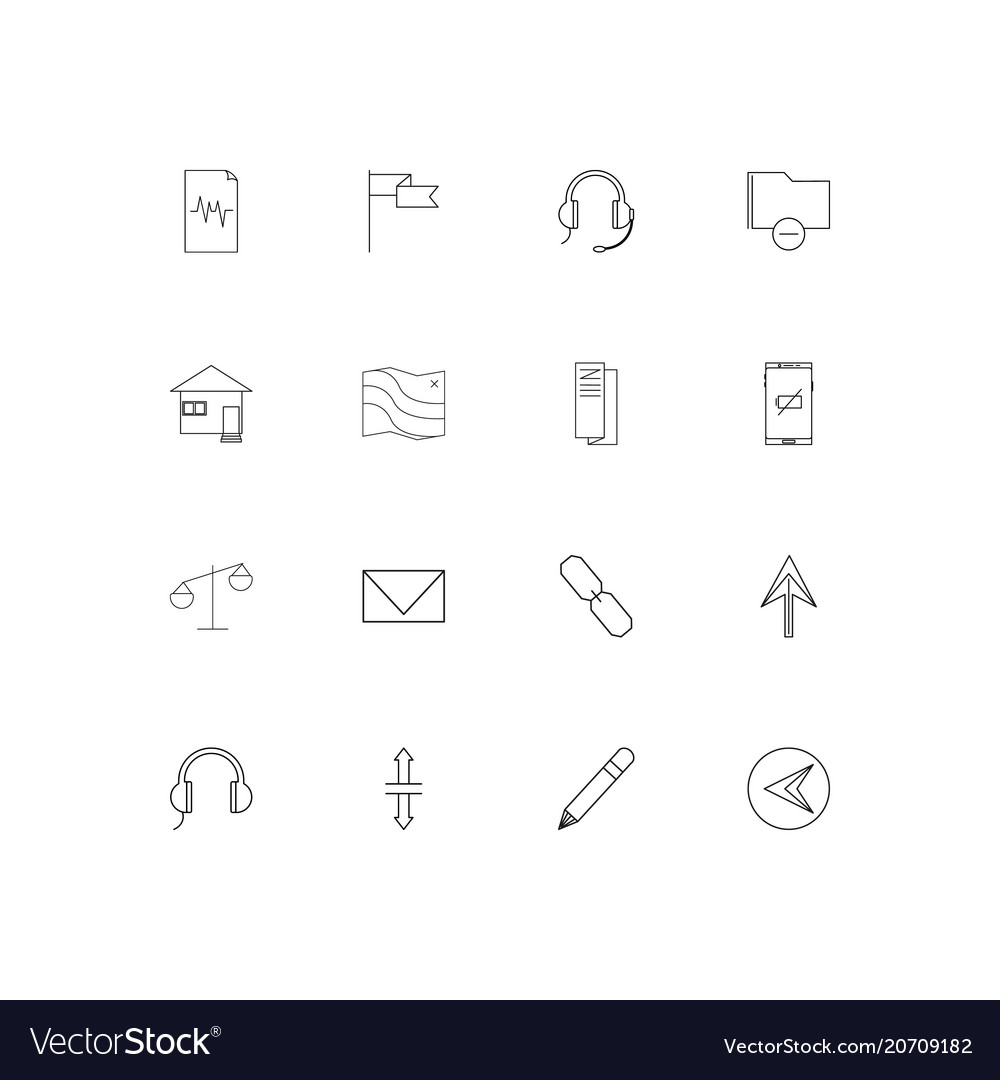 Web-Anwendungen einfache lineare Symbole gesetzt umrissen