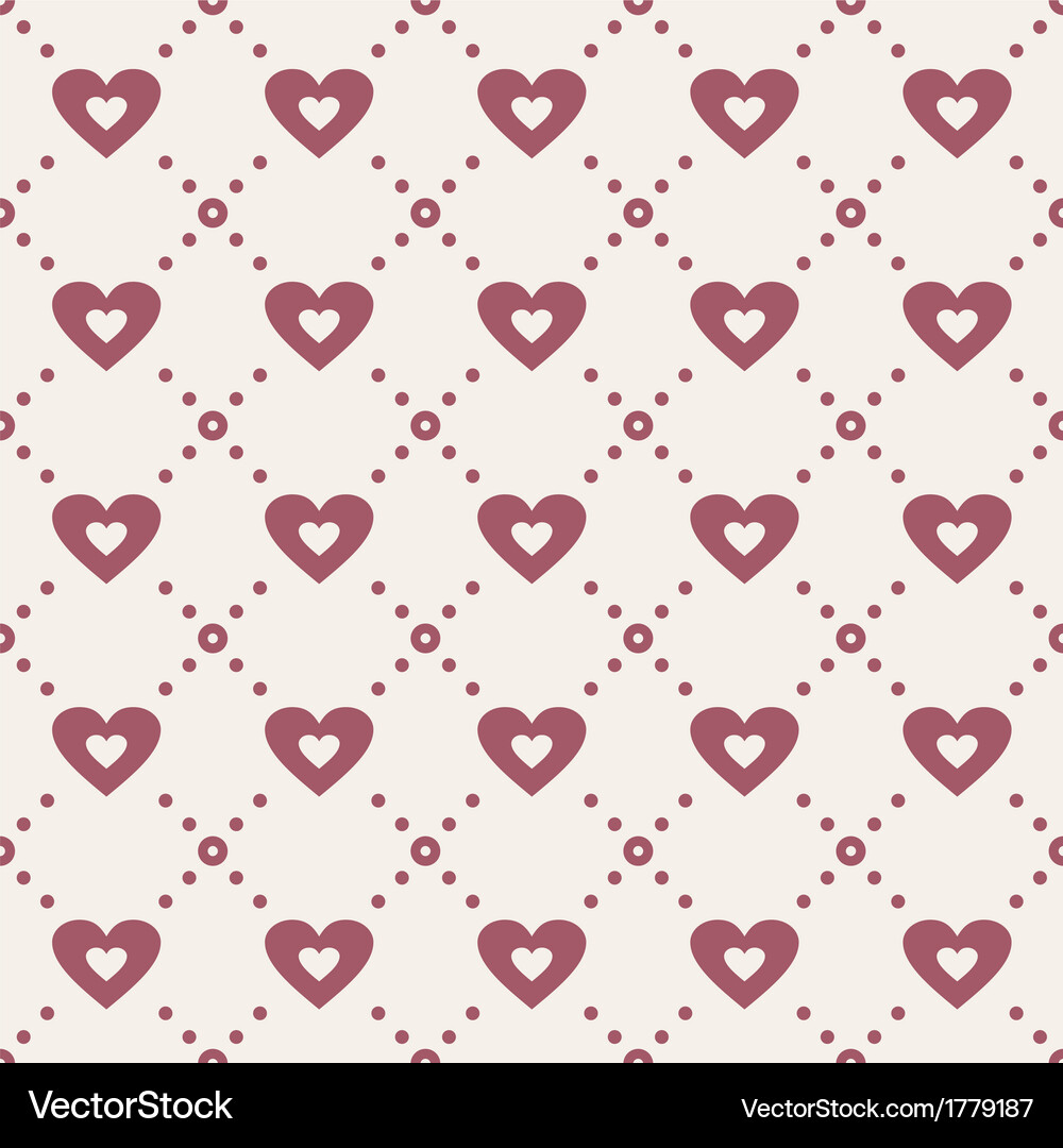 Abstract seamless pattern with hearts Royalty Free Vector