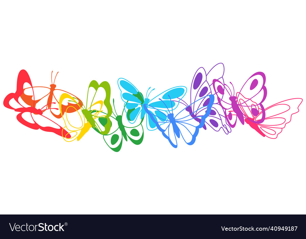 Background design with decorative butterflies Vector Image Background design with decorative butterflies