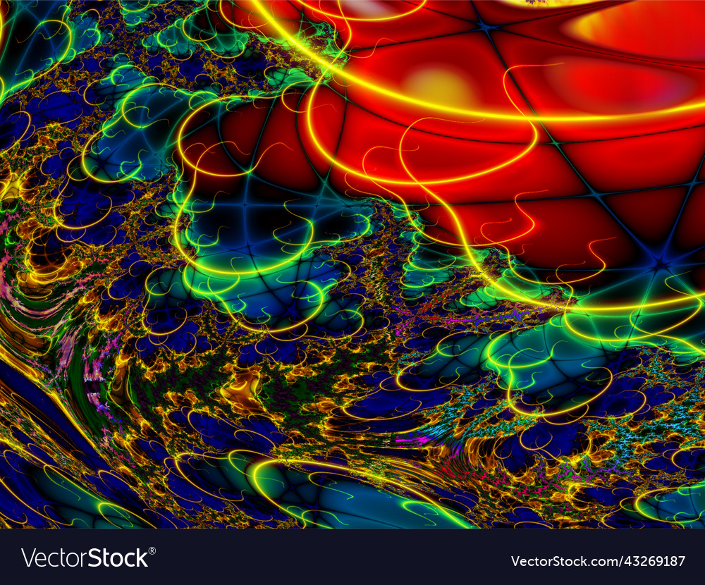 Bright abstract pattern of and luminous
