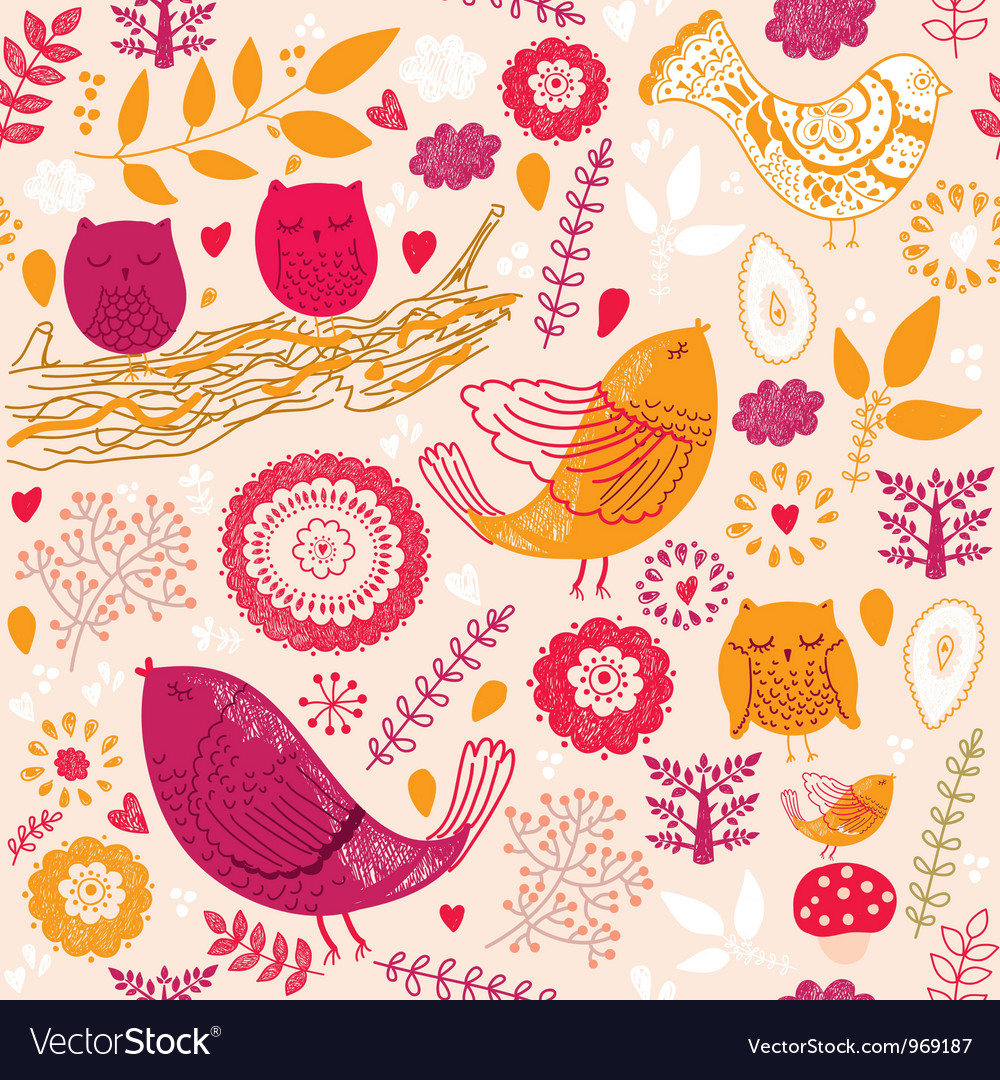 Cute animals background Royalty Free Vector Image