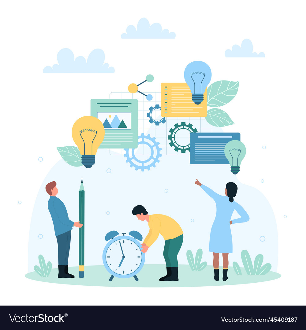 Digital idea creation and development tiny people