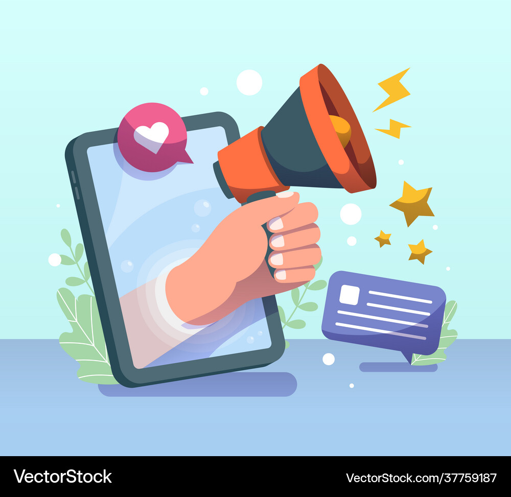 Flat design feedback concept Royalty Free Vector Image