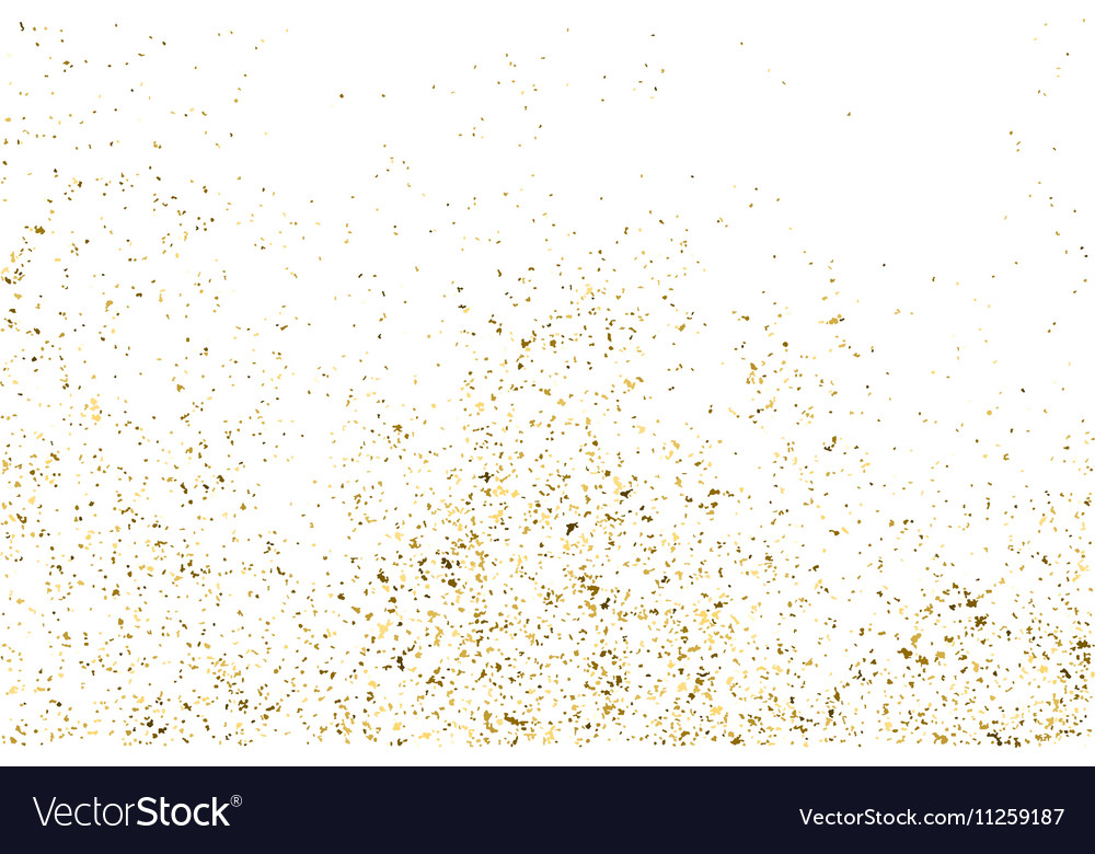 Gold glitter texture white rectangle Royalty Free Vector