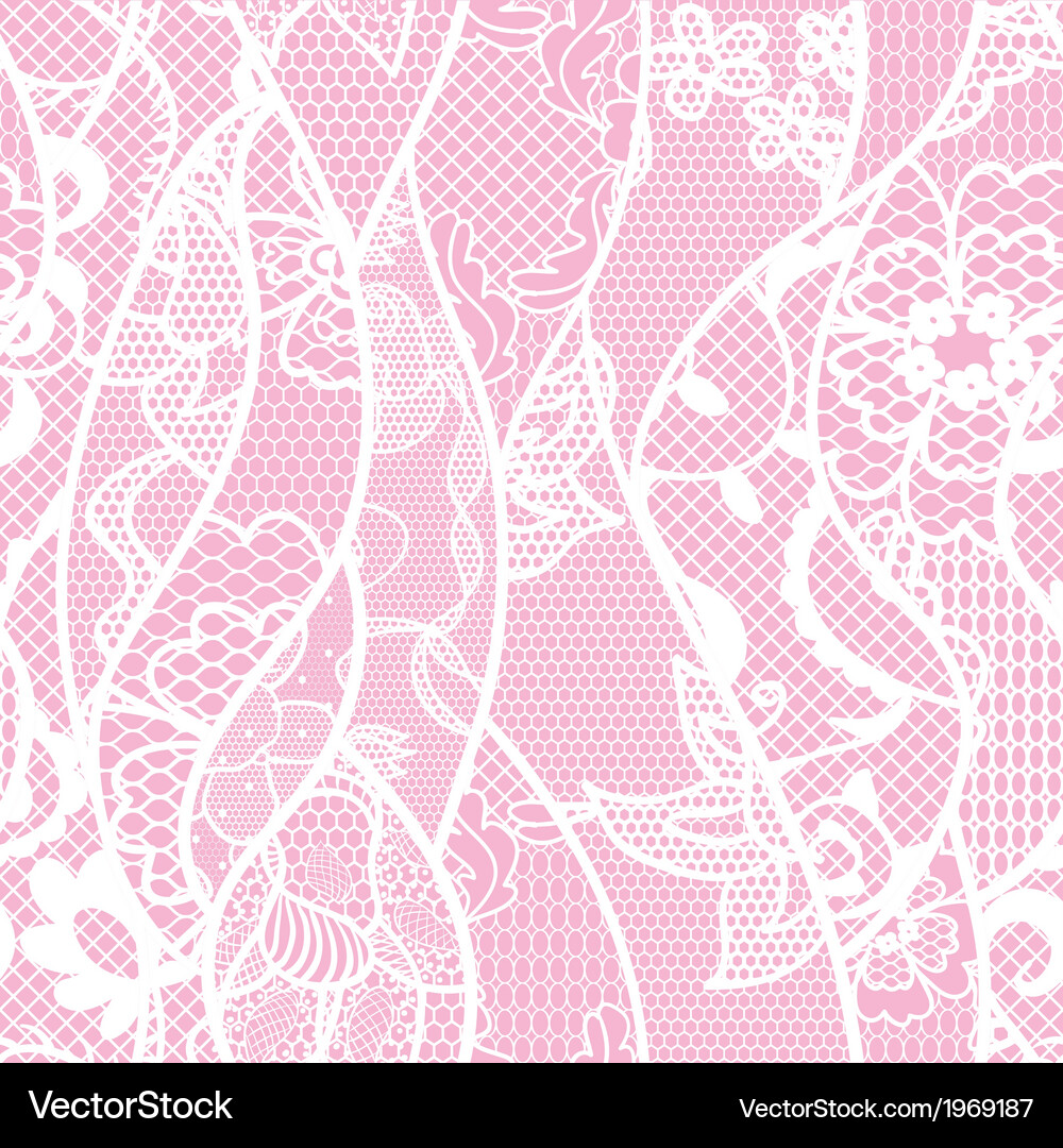 Lace seamless pattern with flowers Royalty Free Vector Image