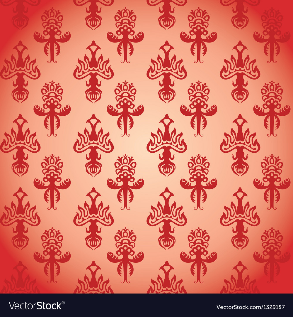 Pattern in the old style with curls