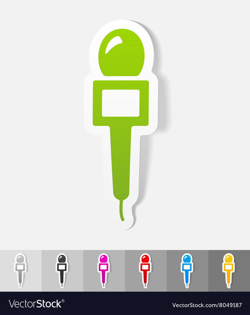 Realistic design element microphone