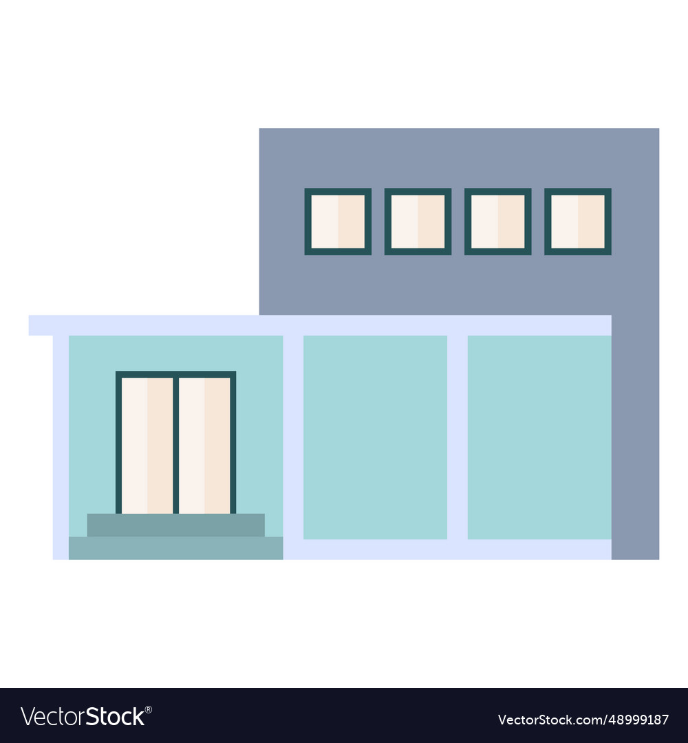 Simple modern house Royalty Free Vector Image - VectorStock