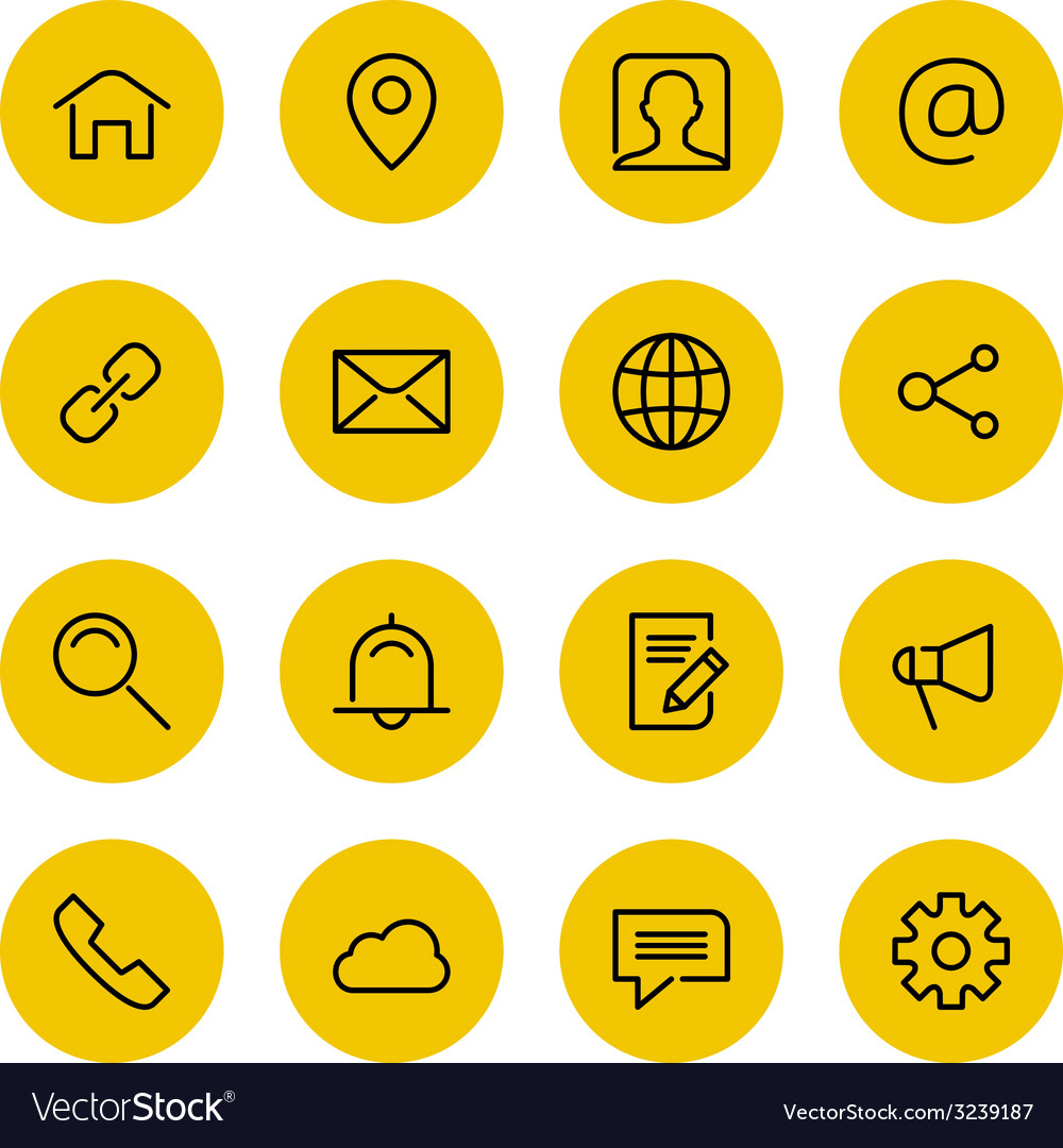 Thin line icons set for web and mobile
